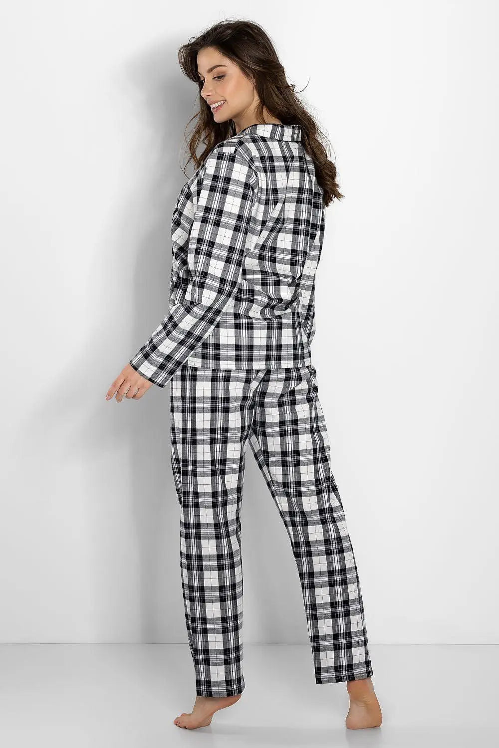 Momenti Per Me long-sleeved shirt and long pants womens pajamas Image secondaire du produit