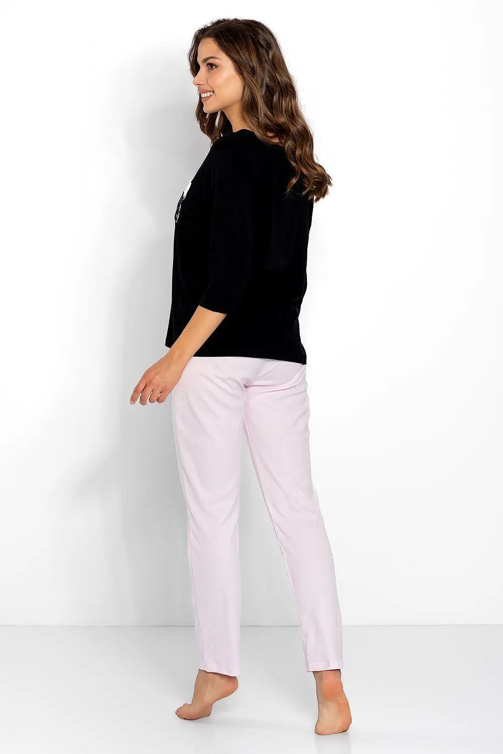 Momenti Per Me loose, comfortable cut blouse and long pants womens pajamas Image secondaire du produit