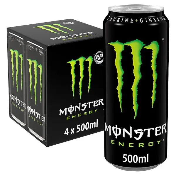 Monster Energy Drink 4 x 500ml (Case of 6) - Honesty Sales Main image