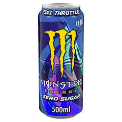 Monster Energy Drink Full Throttle Zero Sugar 500ml (Case of 12) - Honesty Sales