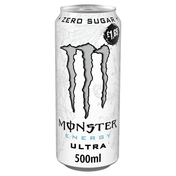 Monster Energy Drink Ultra Zero Sugar 500ml (Case of 12) - Honesty Sales