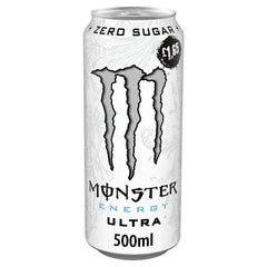 Monster Energy Drink Ultra Zero Sugar 500ml (Case of 12) - Honesty Sales