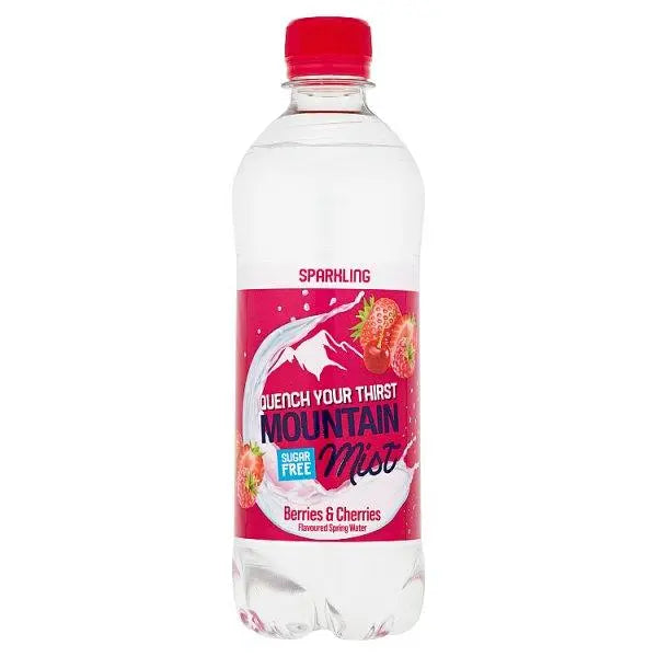 Mountain Mist Berries & Cherries Flavoured Sparkling Spring Water 500ml (Case of 12) - Honesty Sales Image principale du produit