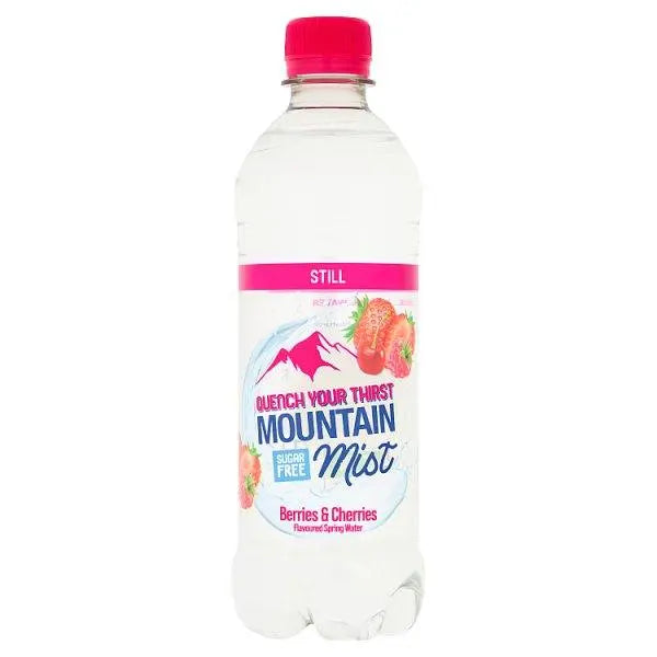 Mountain Mist Berries & Cherries Flavoured Still Spring Water 500ml (Case of 12) - Honesty Sales Image principale du produit