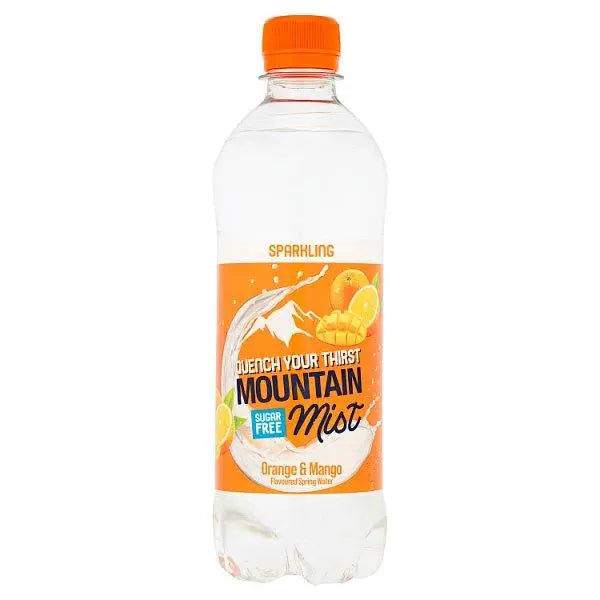 Mountain Mist Orange & Mango Flavoured Sparkling Spring Water 500ml (Case of 12) - Honesty Sales