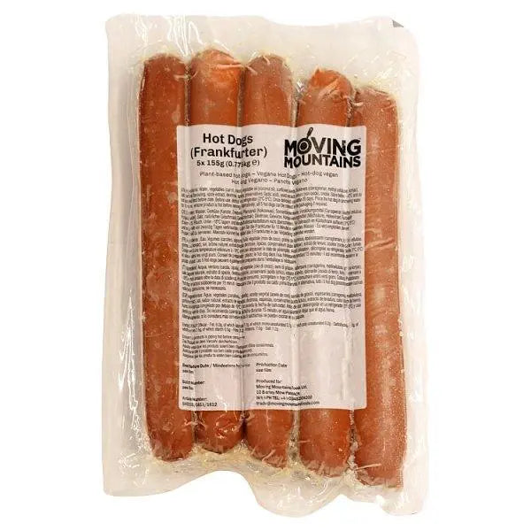 Moving Mountains Hot Dogs 5 x 155g (0.775kg) - Honesty Sales