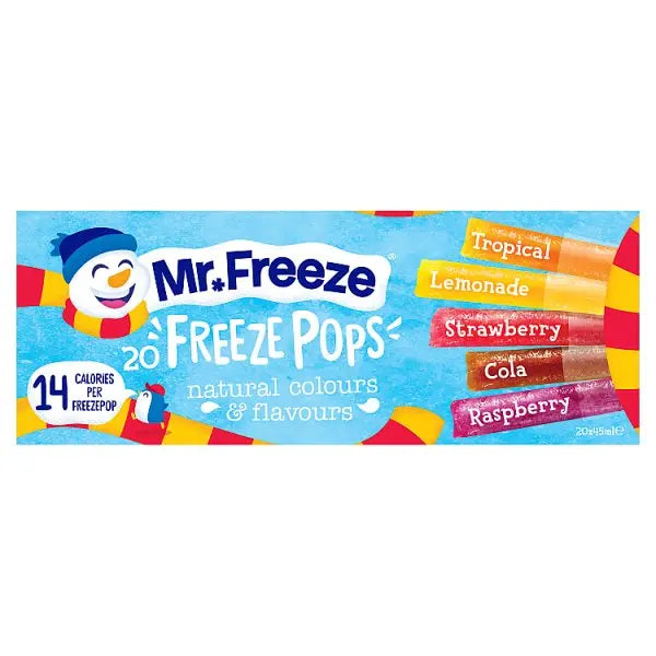 Mr. Freeze Freeze Pops 20 x 45ml (Case of 8)  Honesty Sales U.K