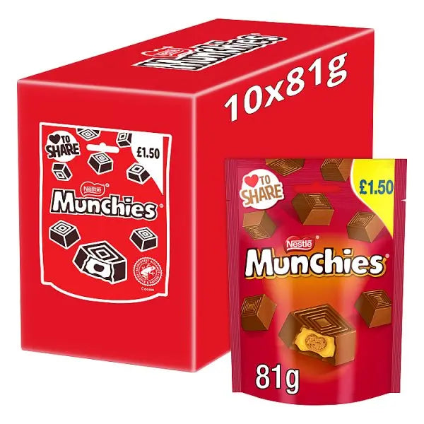 Munchies Milk Chocolate & Caramel Share Bag 81g (Case of 10) Munchies Main image