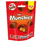 Munchies Milk Chocolate & Caramel Sharing Bag 81g (Case of 10)  Honesty Sales U.K