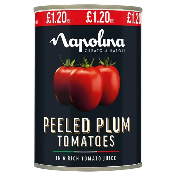 Napolina Peeled Plum Tomatoes 400g (Case of 12)  Honesty Sales U.K