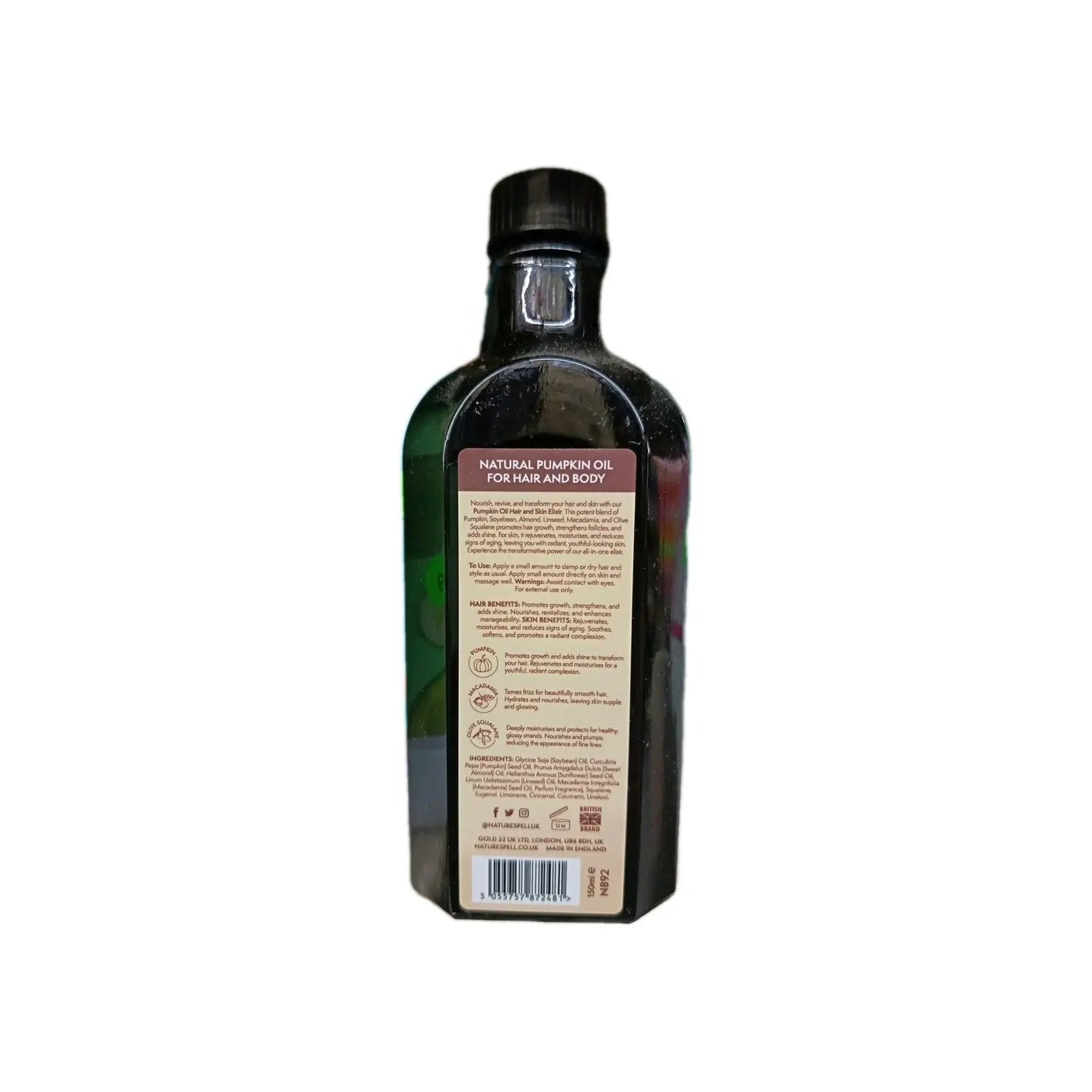 Nature Spell Pumpkin Hair Oil 150ml, Hair Growth Oil, Natural Hair Treatment Oil Secondary image