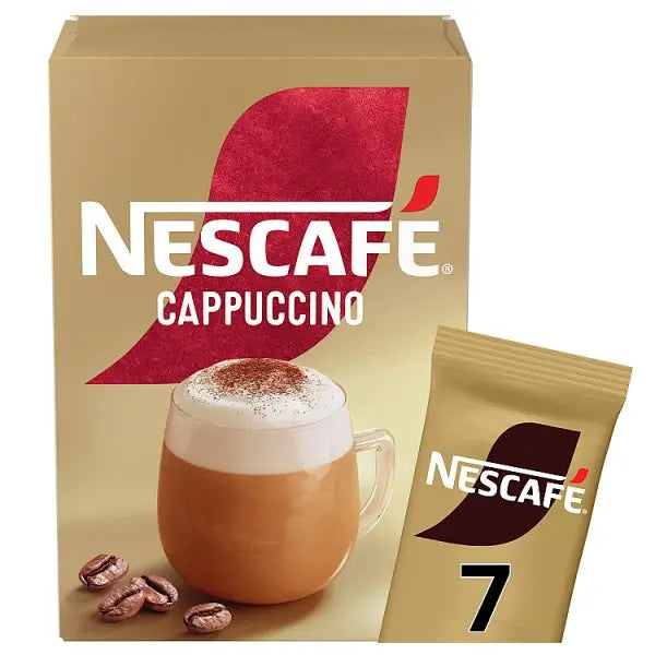 Nescafe Cappuccino Instant Coffee 7 x 15.5g Sachets PMP (Case of 6) - Honesty Sales Main image