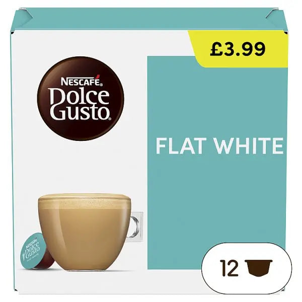 Nescafe Dolce Gusto Flat White 12 x 11.7g (140.4g) - Honesty Sales