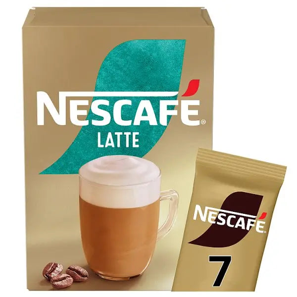 Nescafe Latte Instant Coffee 7 x 18g Sachets PMP (Case of 6)  Honesty Sales U.K