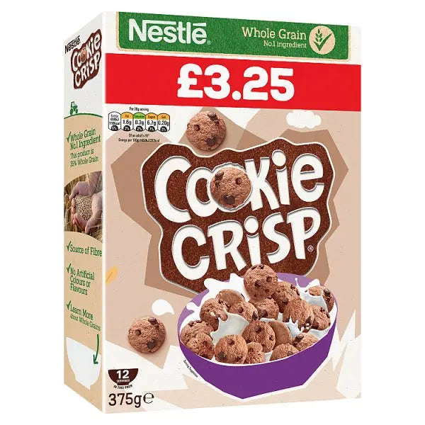 Nestlé Cookie Crisp Chocolate Cereal 375g (Case of 6) Nestlé