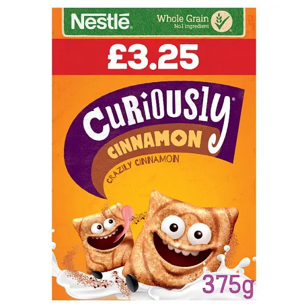 Nestlé Curiously Cinnamon Cereal 375g (Case of 6) - Honesty Sales