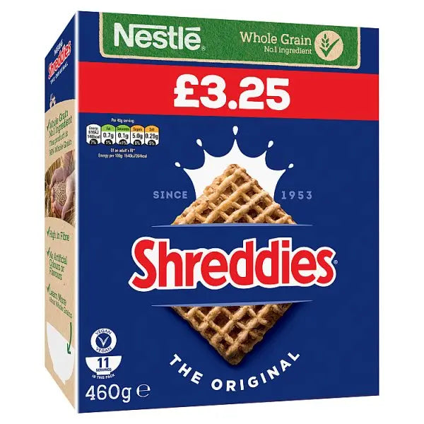 Nestlé Shreddies Original Cereal 460g (Case of 6) - Honesty Sales