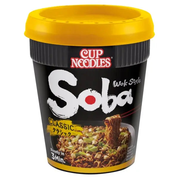 Nissin Soba Classic Instant Wok Style Noodles Pot 90g (Case of 8)  Honesty Sales U.K