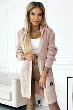 Numoco cardigan warm bedspread with hood, pockets and a patch - Honesty Sales
