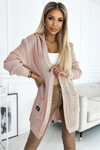 Numoco cardigan warm bedspread with hood, pockets and a patch - Honesty Sales