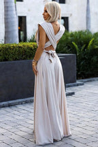Numoco elegant maxi long dress that can be tied in many ways - Honesty Sales