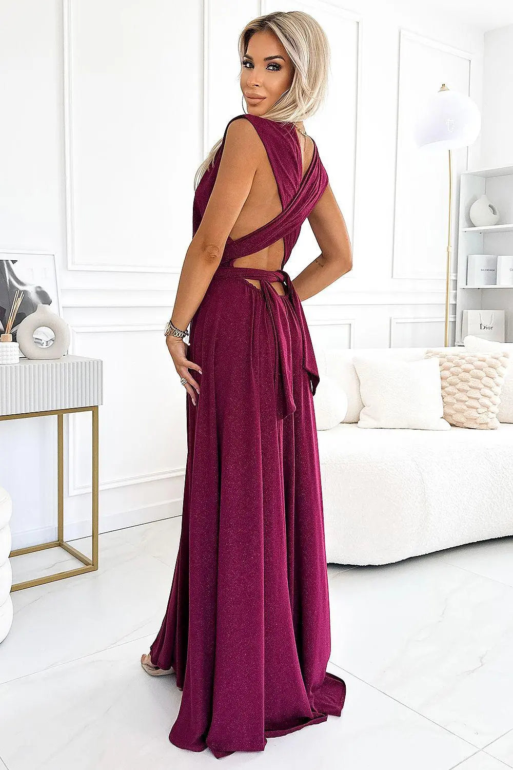 Numoco elegant maxi long dress that can be tied in many ways - Honesty Sales