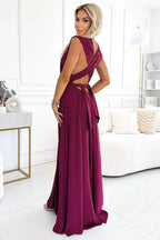 Numoco elegant maxi long dress that can be tied in many ways - Honesty Sales