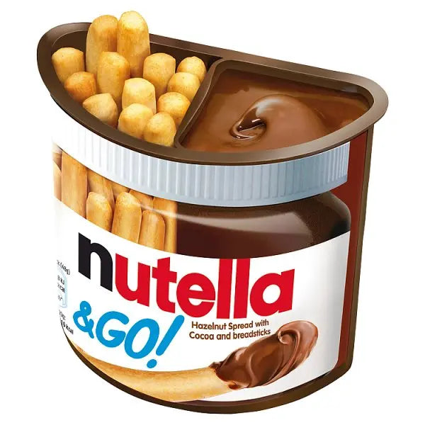 Nutella & Go! Hazelnut Chocolate Spread and Breadsticks Snack Pot 48g (Case of 12) Nutella