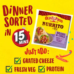 Old El Paso Burrito Kit Bean & Chilli Mild 620g (Case of 6)  Honesty Sales U.K