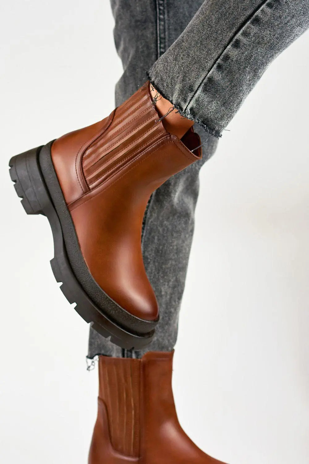 PRIMO autumn and winter womens leather boots Image secondaire du produit