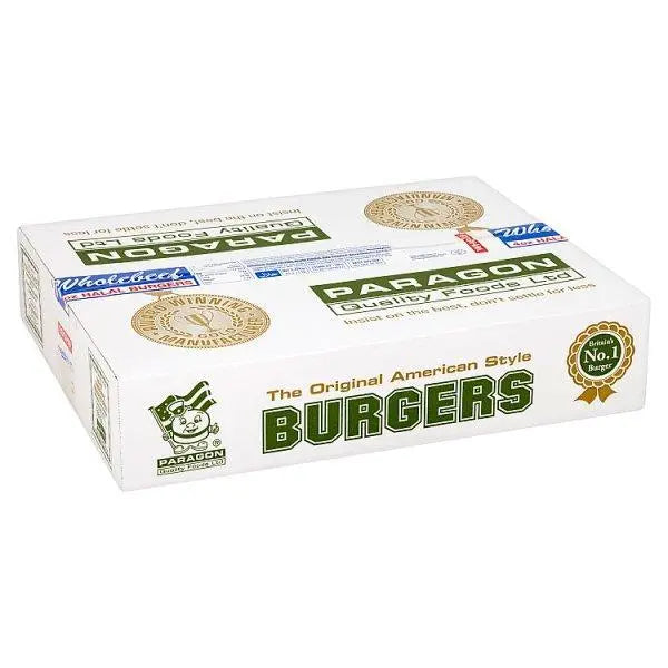 Paragon Quality Foods Wholebeef Halal Burgers 48 x 113g (5.42kg) - Honesty Sales Main image