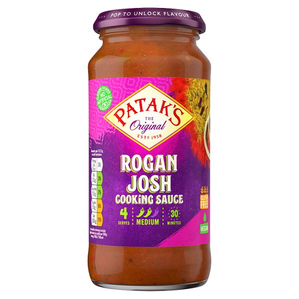 Patak's Rogan Josh Curry Sauce 450g (Case of 6)  Honesty Sales U.K