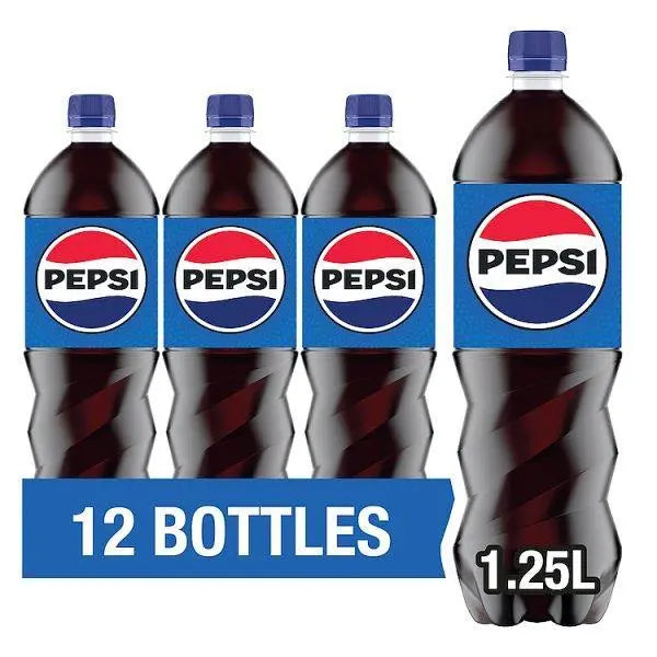 Pepsi Cola Bottle 1.25L (Case of 12) - Honesty Sales