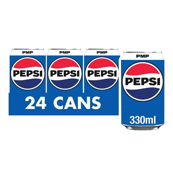 Pepsi Cola Can PMP 330ml (Case of 24)  Honesty Sales U.K