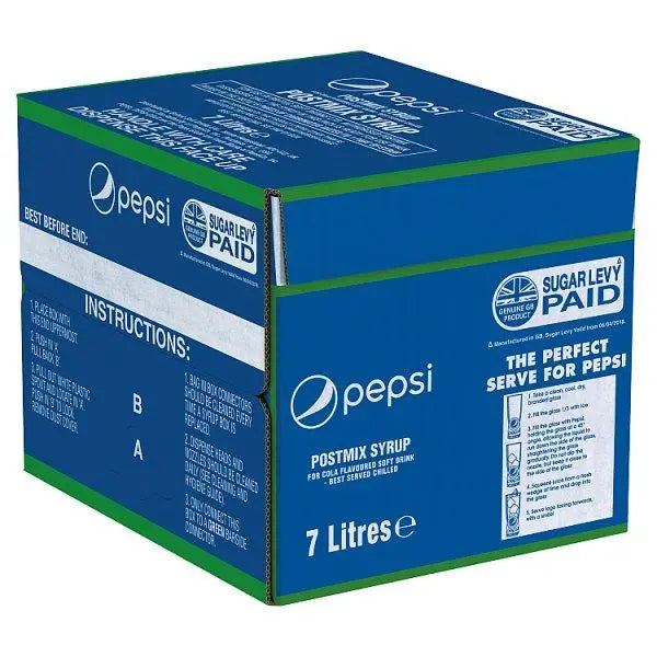 Pepsi Cola Postmix Syrup Bag-in-Box 7L - Honesty Sales
