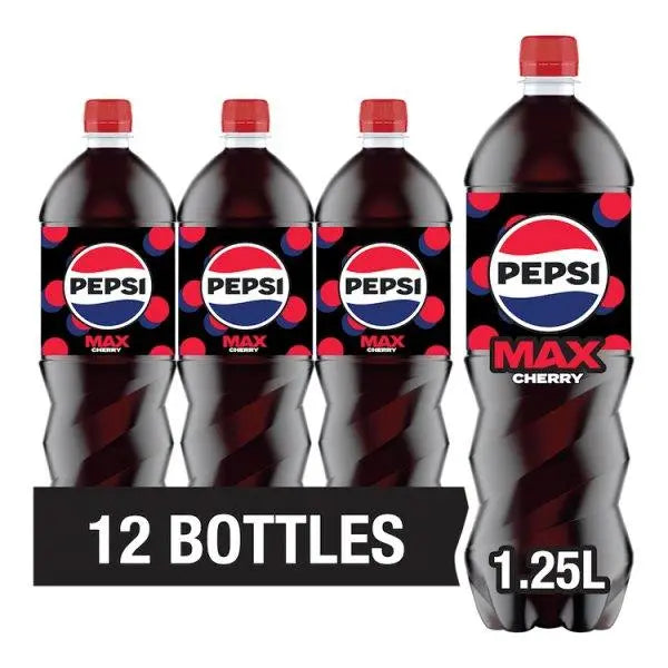 Pepsi Max Cherry 1.25 Litres (Case of 12) - Honesty Sales