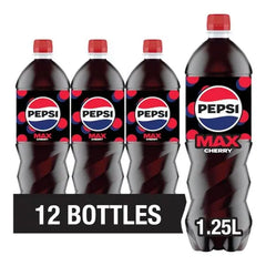 Pepsi Max Cherry 1.25 Litres (Case of 12) - Honesty Sales U.K