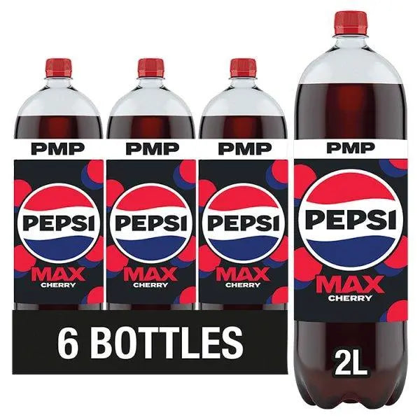 Pepsi Max Cherry No Sugar Cola 2L (Case of 6) - Honesty Sales