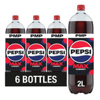 Pepsi Max Cherry No Sugar Cola Bottle PMP 2L (Case of 6)  Honesty Sales U.K