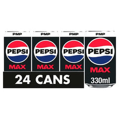 Pepsi Max No Sugar Cola PMP Can 330ml (Case of 24)