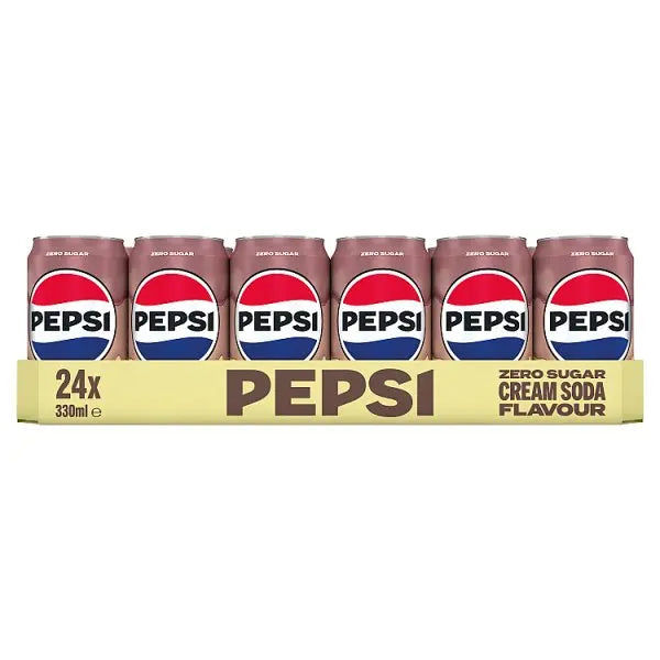 Pepsi Treats Cream Soda Flavour Cans 24 x 330ml (Case of 24)  Honesty Sales U.K