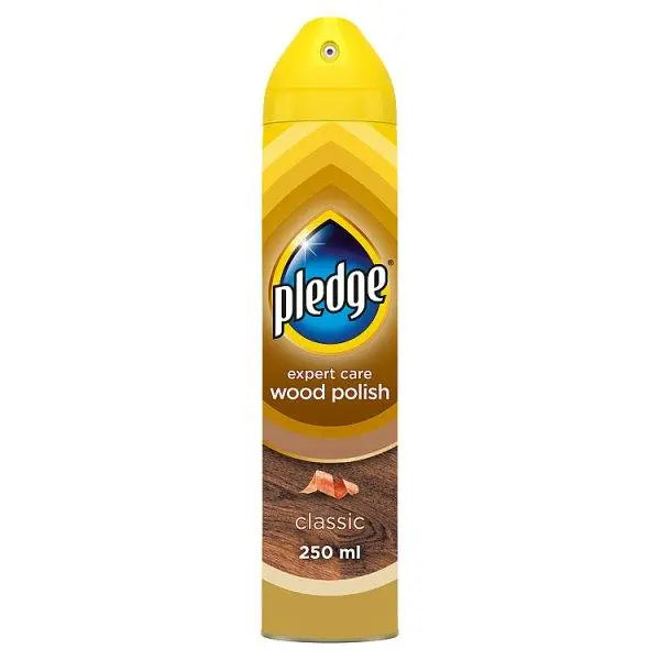 Pledge Expert Wood Care Polish Aerosol Classic 250ml (Case of 6) - Honesty Sales