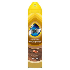 Pledge Expert Wood Care Polish Aerosol Classic 250ml (Case of 6) - Honesty Sales U.K
