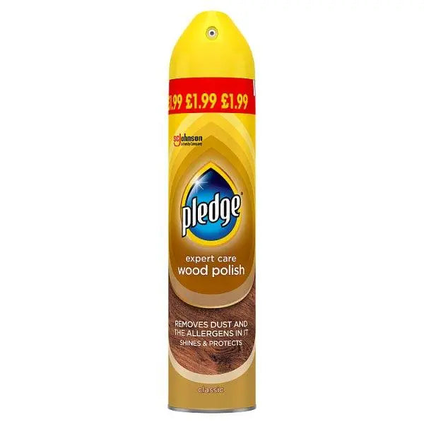 Pledge Wood Polish Aerosol, 250ml (Case of 6) - Honesty Sales Main image