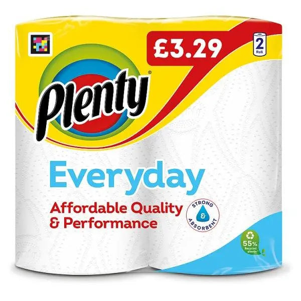 Plenty Everyday Kitchen Roll 2 Rolls (Case of 4) - Honesty Sales U.K Image principale du produit