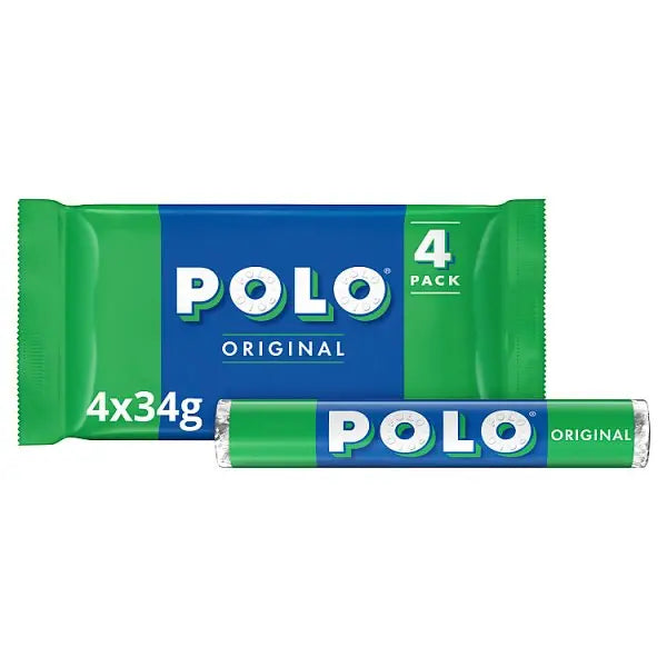 Polo Original Mint Tube Multipack 4 Pack 34g (Case of 36) - Honesty Sales U.K