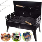 Portable Folding Charcoal BBQ Grill – Mini Barbecue Oven for Outdoor Cooking, Camping, Picnic & Beach  Honesty Sales U.K