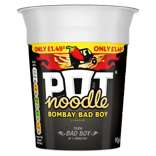 Pot Noodle Standard Pot Bombay Bad Boy 90 g (Case of 12) - Honesty Sales Main image