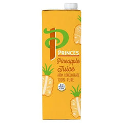 Princes 100% Pure Pineapple Juice from Concentrate 1 Litre (Case of 8) - Honesty Sales U.K