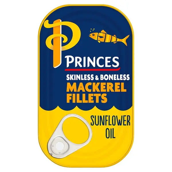 Princes Mackerel Fillets Sunflower Oil 125g (Case of 10)  Honesty Sales U.K